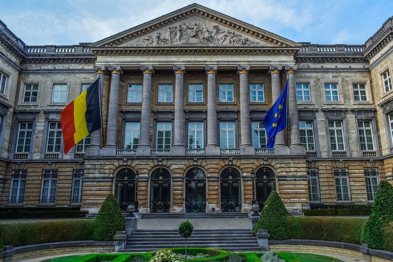 Picture of Federal Parliament of Belgium in Brussels.